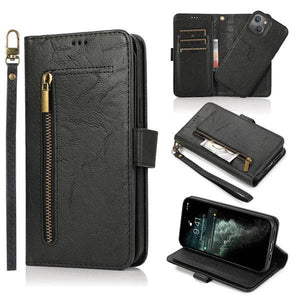 Detachable Flip Folio Zipper Purse Phone Case for iPhone 13 Series - Libiyi