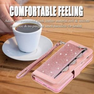 Bling Wallet Case with Wrist Strap for iPhone XR - Libiyi