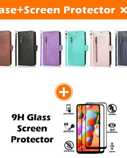 Detachable Flip Folio Zipper Purse Phone Case for iPhone XR - Libiyi
