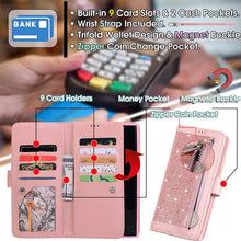 Load image into Gallery viewer, Bling Wallet Case with Wrist Strap for Samsung Note 20 Series - Libiyi