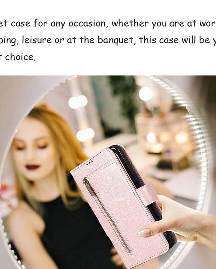 Detachable Flip Folio Zipper Purse Phone Case for Samsung Note 20 Series - Libiyi