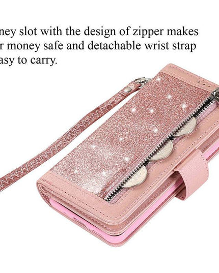 Samsung Note 20 Series Bling Wallet Case with Wrist Strap - Libiyi