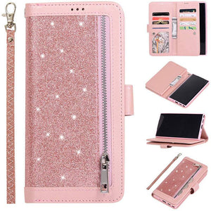 Samsung Note 20 Series Bling Wallet Case with Wrist Strap - Libiyi