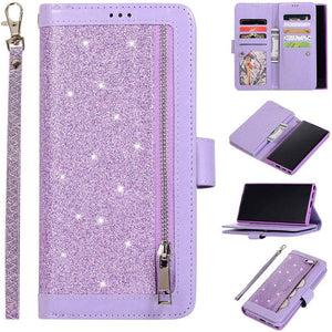 Samsung Note 20 Series Bling Wallet Case with Wrist Strap - Libiyi
