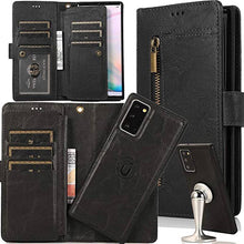 Laden Sie das Bild in den Galerie-Viewer, Detachable Flip Folio Zipper Purse Phone Case for Samsung Note Series - Libiyi