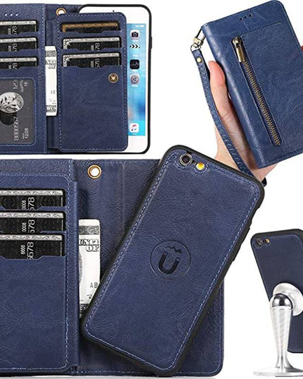 Detachable Flip Folio Zipper Purse Phone Case for Samsung S20 Series - Libiyi