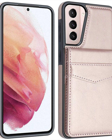 Dual Layer Lightweight Leather Wallet Case for Samsung Galaxy S21 - Libiyi