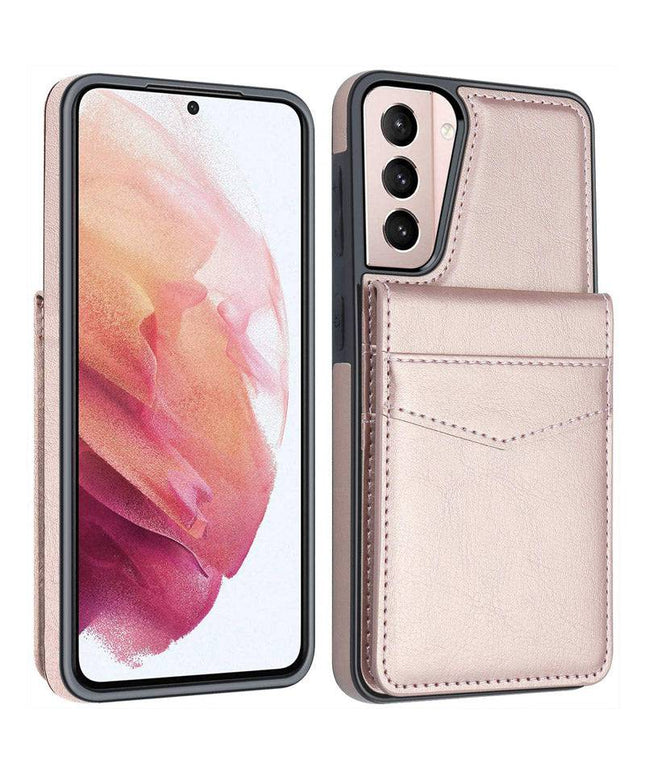 Dual Layer Lightweight Leather Wallet Case for Samsung Galaxy S21 - Libiyi