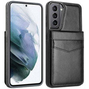 Dual Layer Lightweight Leather Wallet Case for Samsung Galaxy S21 - Libiyi