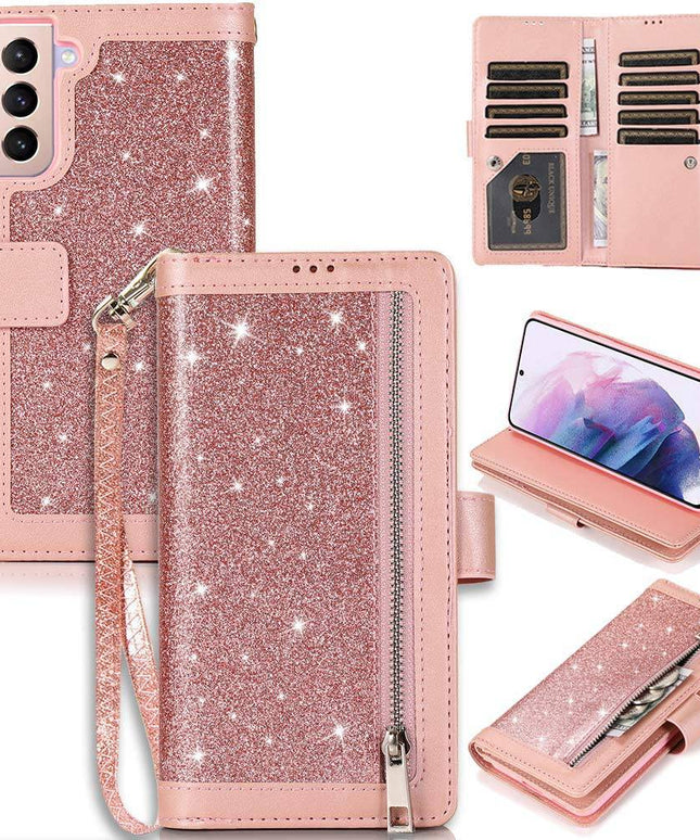 Bling Wallet Leather Case for Samsung S21 - Libiyi