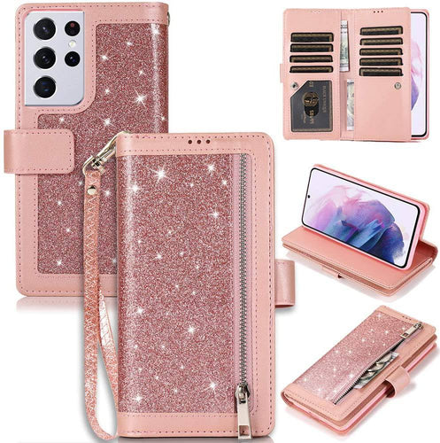 Bling Wallet Leather Case for Samsung S21 Ultra - Libiyi