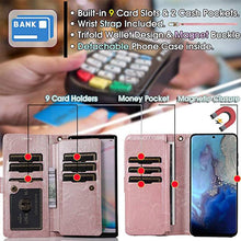 Load image into Gallery viewer, Detachable Flip Folio Zipper Purse Phone Case for Samsung - Libiyi