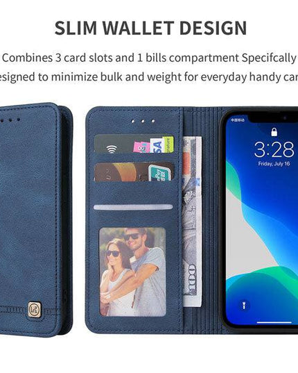 Luxury Leather Wallet Stand Flip Case For iPhone - Libiyi