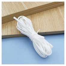 Load image into Gallery viewer, 1/6 Inch(4mm)Flat Braided Elastic Cord/White Elastic Band (50 yards) - Libiyi