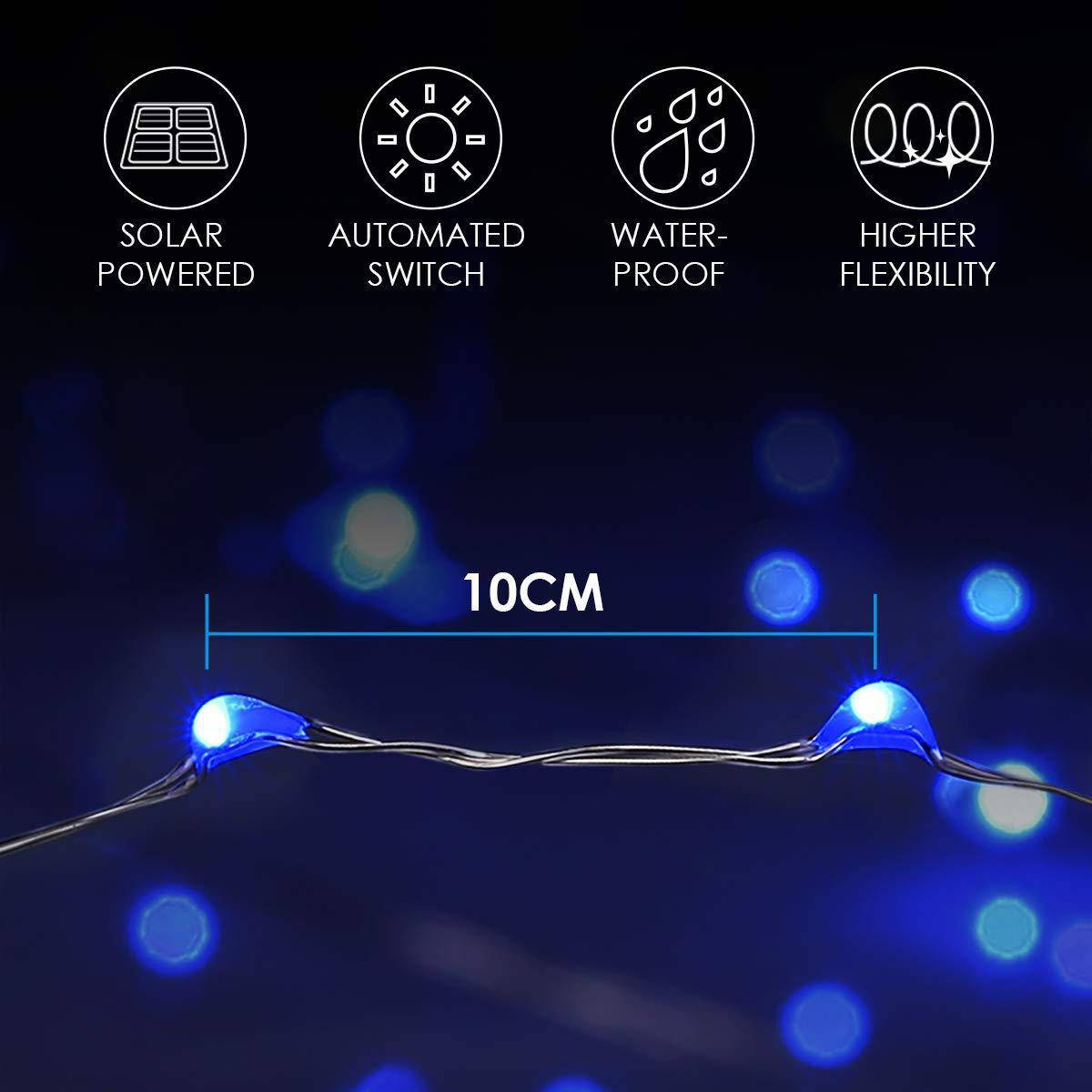8 Modes Solar Decorative String Lights for Outdoor, Wedding, Homes, Party, Halloween - Libiyi