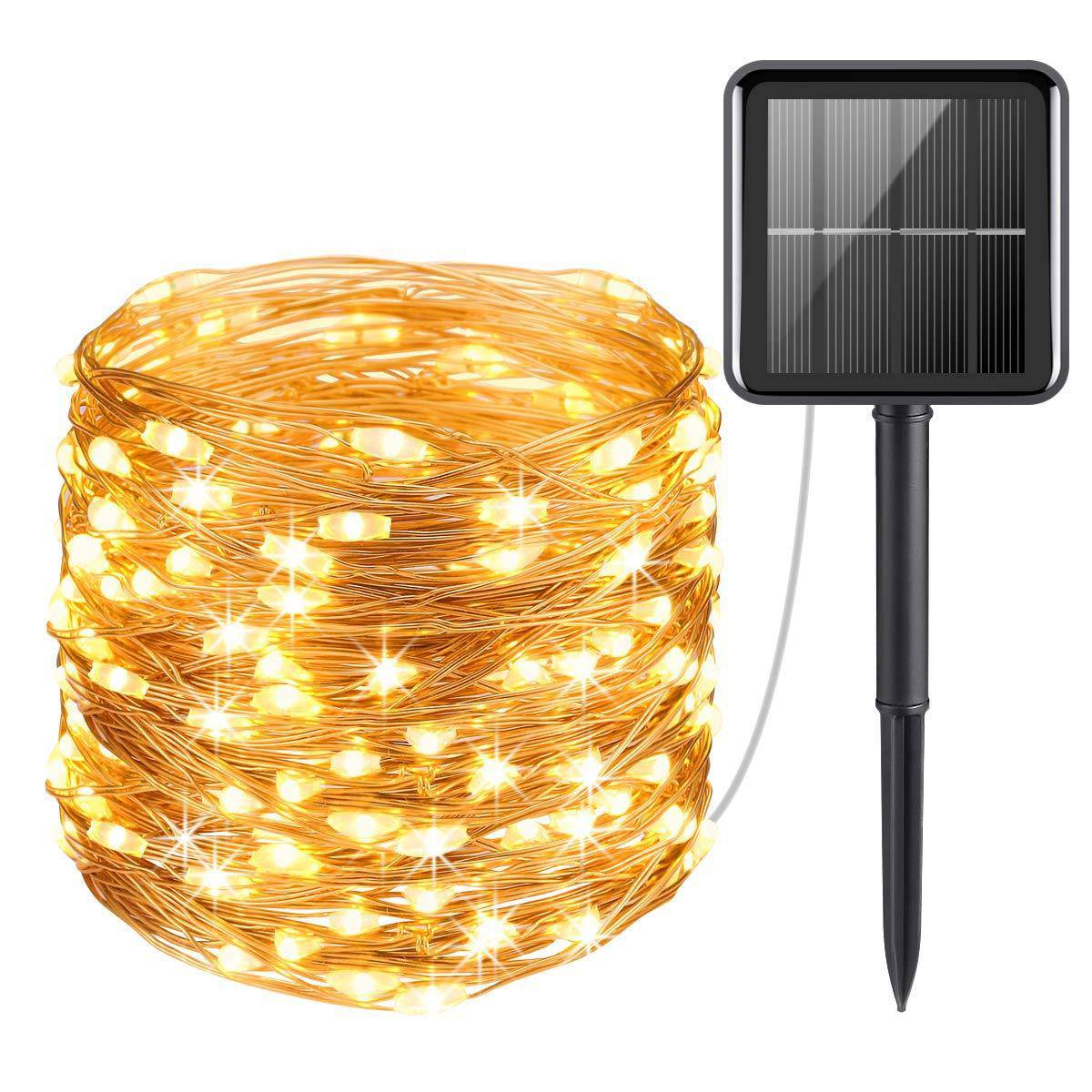 8 Modes Solar Decorative String Lights for Outdoor, Wedding, Homes, Party, Halloween - Libiyi