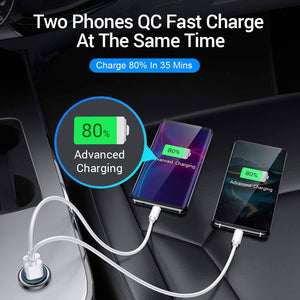 Quick Charge 3.0 All Metal Dual USB Port Fast Car Charger - Libiyi