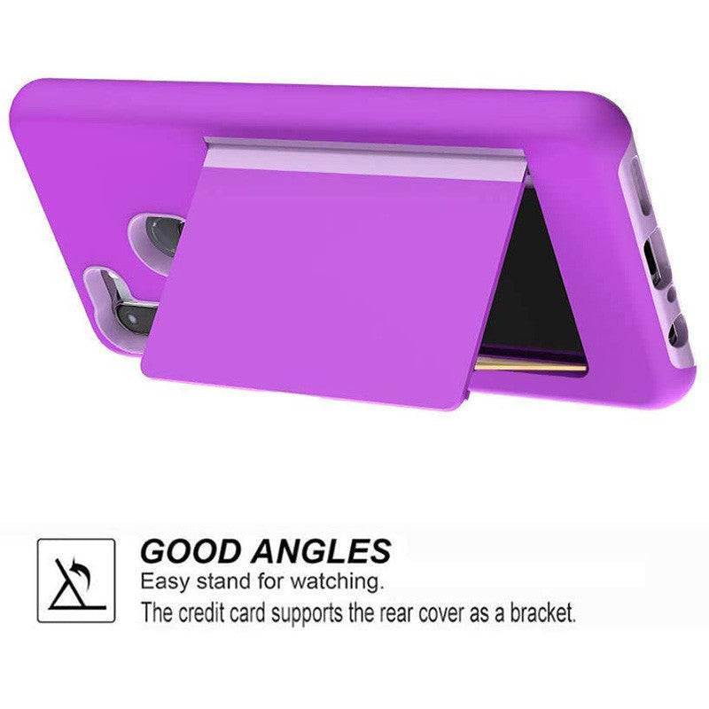 Armor Protective Card Holder Case for Samsung A11(US) With 2-Pack Screen Protectors - Libiyi