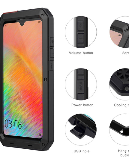 Luxury Doom Armor Waterproof Metal Aluminum Phone Cover For Huawei - Libiyi