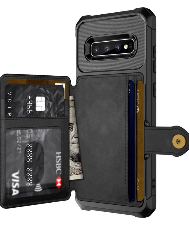 Phone Bags - Leather Flip Wallet Photo Holder Hard Back Cover For Samsung - Libiyi