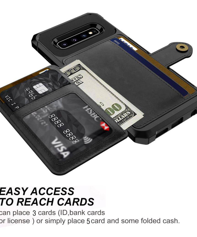 Phone Bags - Leather Flip Wallet Photo Holder Hard Back Cover For Samsung - Libiyi