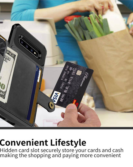 Phone Bags - Leather Flip Wallet Photo Holder Hard Back Cover For Samsung - Libiyi