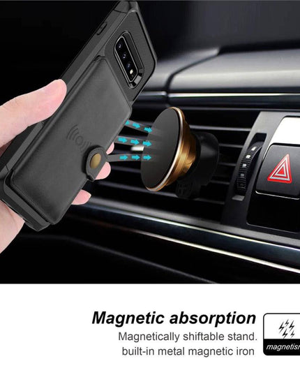 Phone Bags - Leather Flip Wallet Photo Holder Hard Back Cover For Samsung - Libiyi