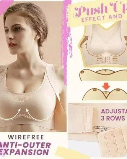 Seamless Front Buckle Support Bra - Libiyi