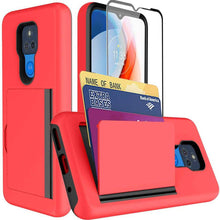 Laden Sie das Bild in den Galerie-Viewer, Armor Protective Card Holder Case for Moto G Play 2021 With Screen Protector - Libiyi