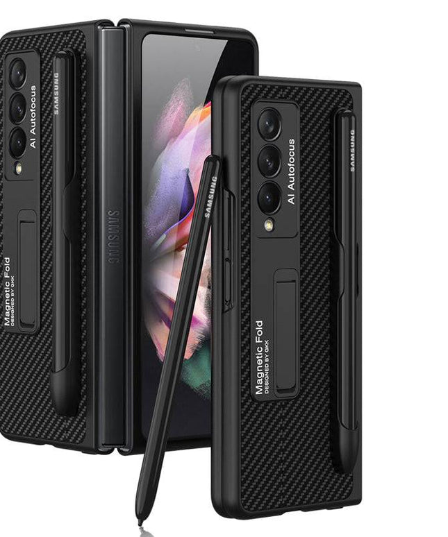 Ultra-thin Pen Slot Magnetic Holder Case for Samsung Galaxy Z Fold 3 5G - Libiyi