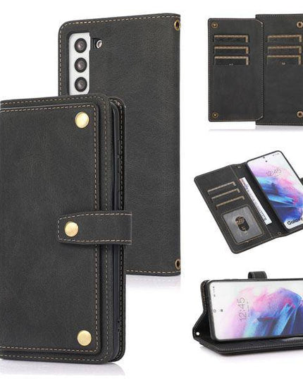 Leather Crossbody Shockproof Wallet Phone Case for Samsung S21 - Libiyi