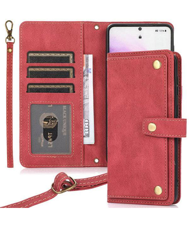 Leather Crossbody Shockproof Wallet Phone Case for Samsung S21 Plus - Libiyi