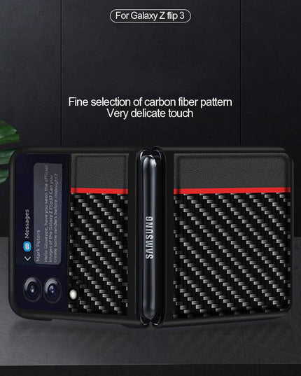 Slim Lightweight Carbon Fiber Case for Samsung Galaxy Z Flip 3 5G - Libiyi