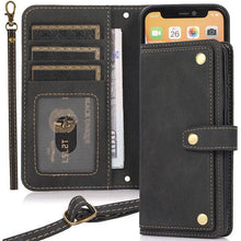 Load image into Gallery viewer, Leather Crossbody Shockproof Wallet Phone Case for iPhone 13 Series - Libiyi
