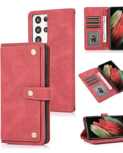 Leather Crossbody Shockproof Wallet Phone Case for Samsung S21 Ultra - Libiyi