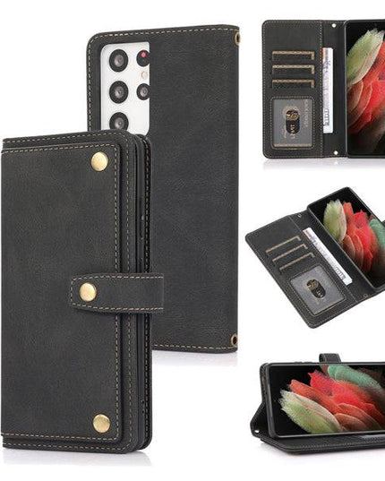 Leather Crossbody Shockproof Wallet Phone Case for Samsung S21 Ultra - Libiyi