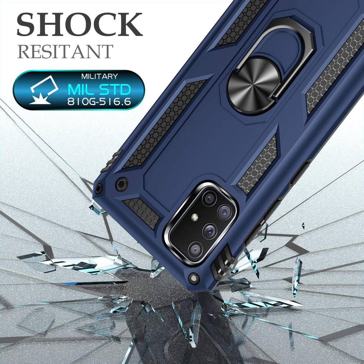 Luxury Armor Ring Bracket Phone Case For Samsung A Series - Libiyi