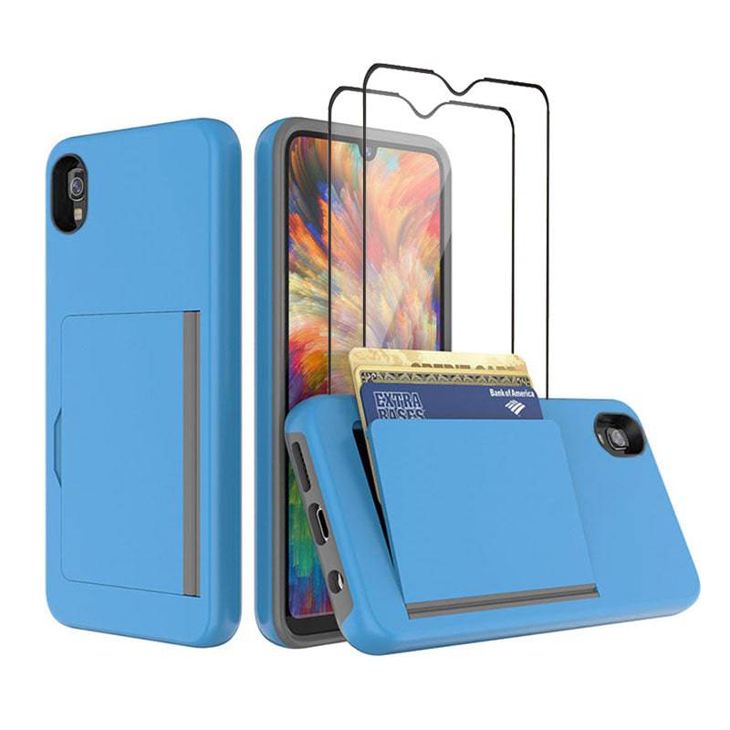 Armor Protective Card Holder Case for Samsung A10e With 2-PACK Screen Protectors - Libiyi