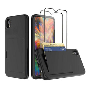 Armor Protective Card Holder Case for Samsung A10e With 2-PACK Screen Protectors - Libiyi