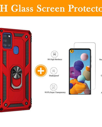 Luxury Armor Ring Bracket Phone Case For Samsung A21S-Fast Delivery - Libiyi