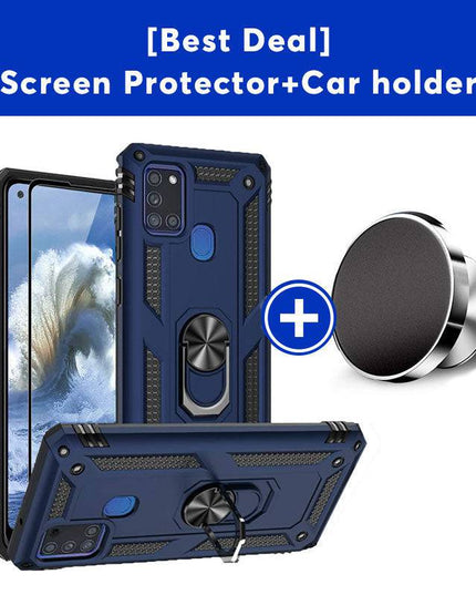 Luxury Armor Ring Bracket Phone Case For Samsung A21S-Fast Delivery - Libiyi