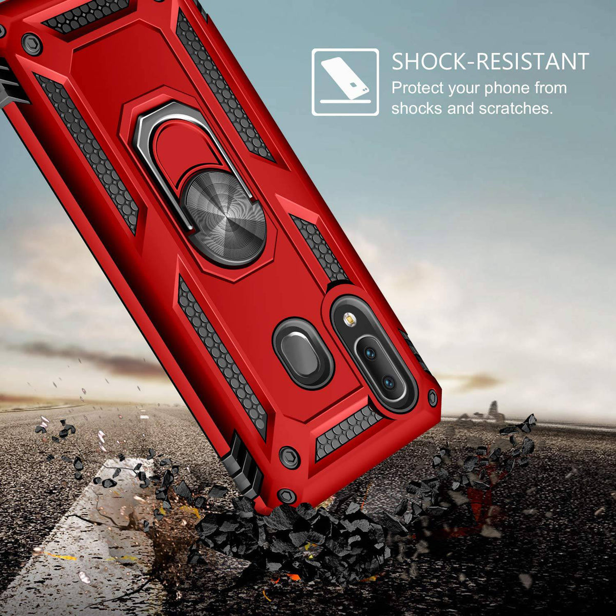 Luxury Armor Ring Bracket Phone Case For Samsung A40-Fast Delivery - Libiyi