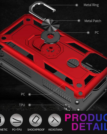 2022 Luxury Armor Ring Bracket Phone case For Google Pixel 4A With 2-Pack Screen Protectors - Libiyi