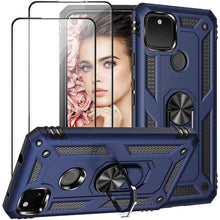 Load image into Gallery viewer, 2022 Luxury Armor Ring Bracket Phone case For Google Pixel 4A With 2-Pack Screen Protectors - Libiyi