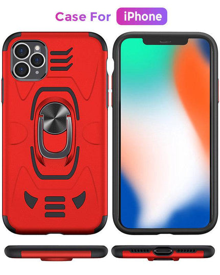 2022 Anti Fall Rugged Shield Ring Bracket Phone case For iPhone 12 Series - Libiyi