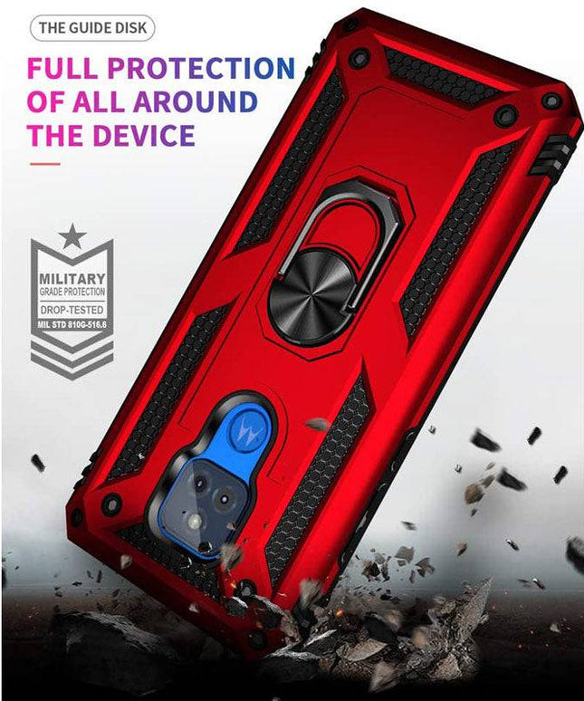Luxury Armor Ring Bracket Phone case For Moto E7&E7 Plus With Screen Protector - Libiyi