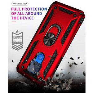 Luxury Armor Ring Bracket Phone case For Moto E7&E7 Plus With Screen Protector - Libiyi