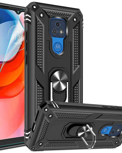Luxury Armor Ring Bracket Phone case For Moto E7&E7 Plus With Screen Protector - Libiyi