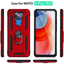 Laden Sie das Bild in den Galerie-Viewer, Luxury Armor Ring Bracket Phone case For Moto G Play 2021 With Screen Protector - Libiyi
