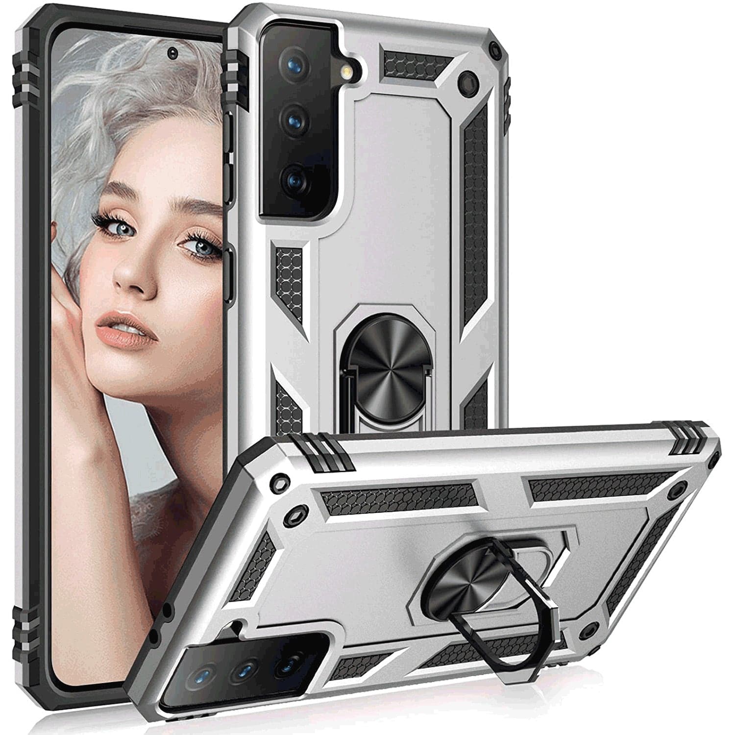 Luxury Armor Ring Bracket Phone Case For Samsung S21(5G) - Libiyi